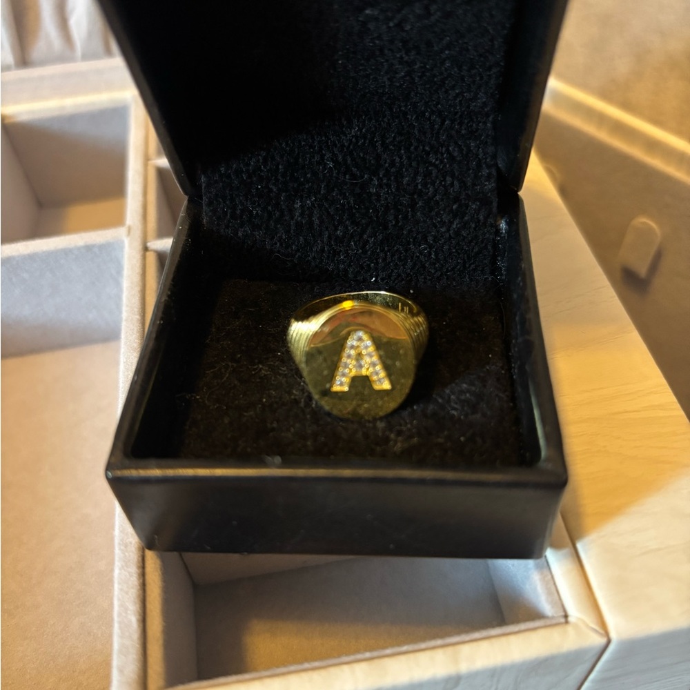 Gold Initial Ring